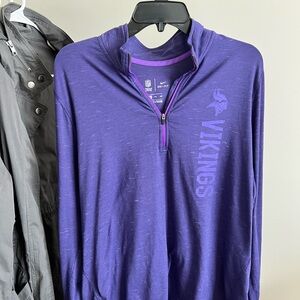 NFL Minnesota Vikings Nike Purple Dri-FIT Pullover quarter zip
